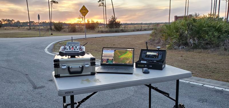 Coastal project site at the end of a flight day